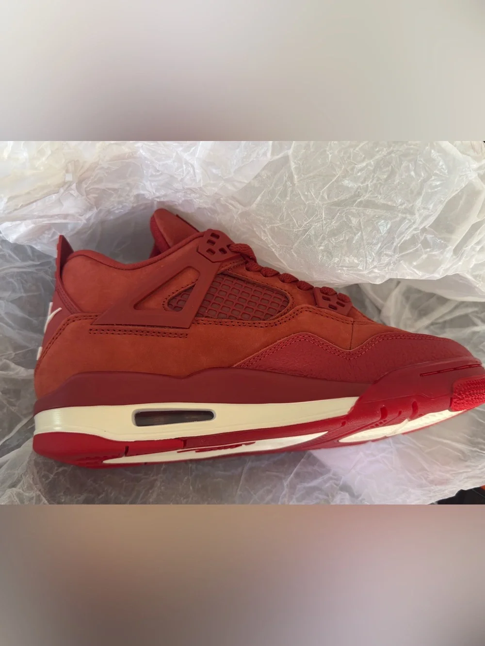 Jordan Men's Red Suede Jordan 4 Nigel Sylvester 